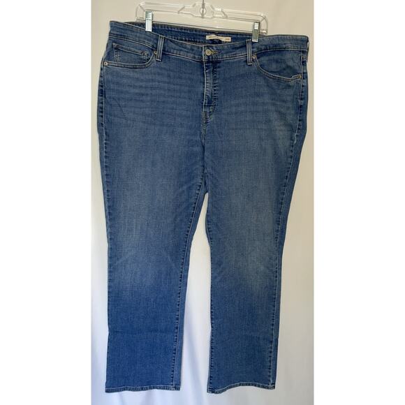 Levi’s 414 Classic Straight In lapis Speed 31” Inseam Jeans Size 24W - Picture 2 of 13